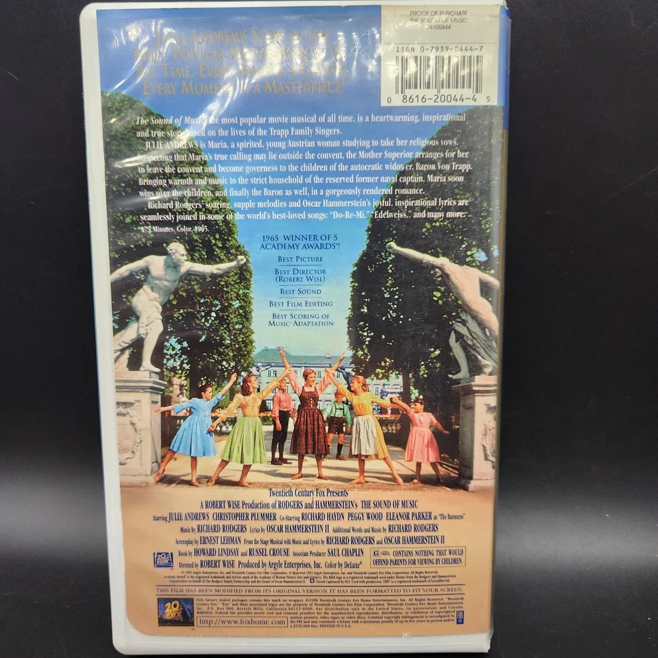 The Sound Of Music VHS Digitally Mastered THX Julie Andrew's Van Trump Family - Image 2 of 2