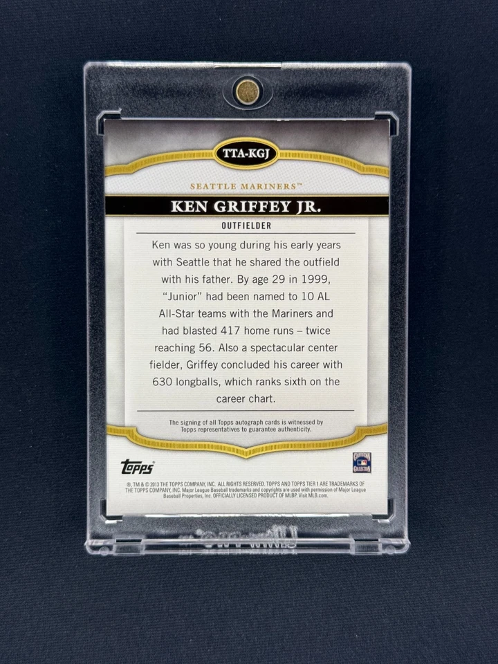 Ken Griffey Jr. 2013 Topps Tier One Autographs Red Ink Auto /25 Mariners HOF - Image 2 of 2