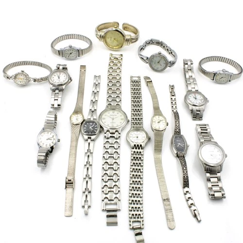 Vintage Timex Geneva Wittenauer Waltham Ladies Wristwatch Lot of 15 #WB4470-5