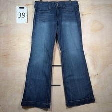 Ariat Trouser Ella Wide Leg Jeans Womens 30S 32x31 Blue Denim Outseam Mid Rise