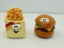 Burger King Toy Lickety Splits Rolling Food Racers French Fries Burger 1989