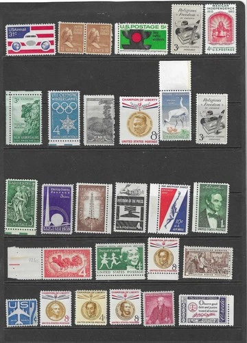 COLLECTION OF OVER 60 MINT/HINGED USA STAMPS (DEC6))