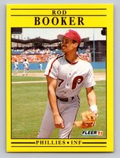 1991 Fleer - Rod Booker #388 Stas Begin with 1982 Toledo