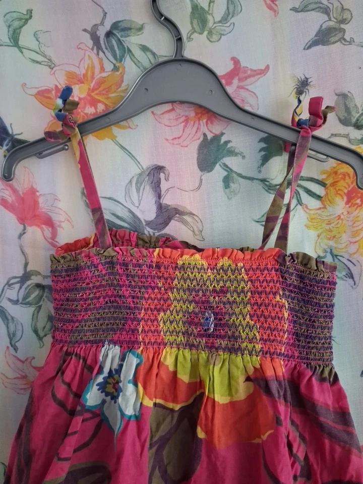 Baby Gap Aline Strappy Colourful Flowers Dress Age 5 Years - Image 2 of 4