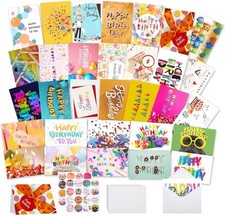 32 PCS Happy Birthday Cards Bulk with Envelopes, 4x6 Assorted Birthday Cards