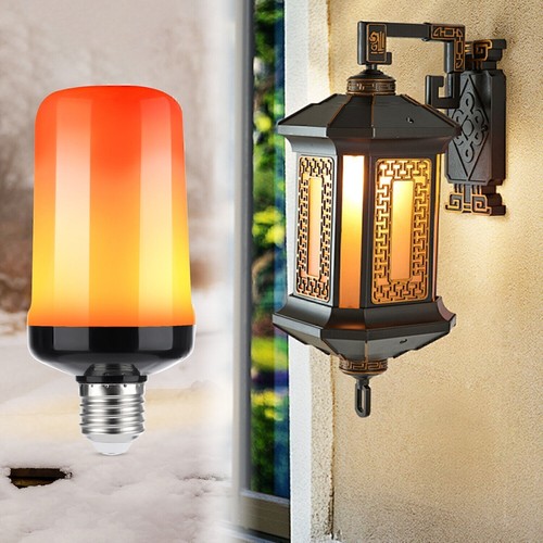 E27 E14 LED Licht Fackel 4 Modi Feuer Lampe Flammen Effekt Flacker Glühbirne DE - Bild 16 von 47