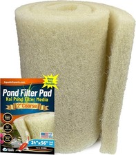 Filter Pad Coarse 2 Thick 24 x 56 Bulk Roll Pond Cream inch