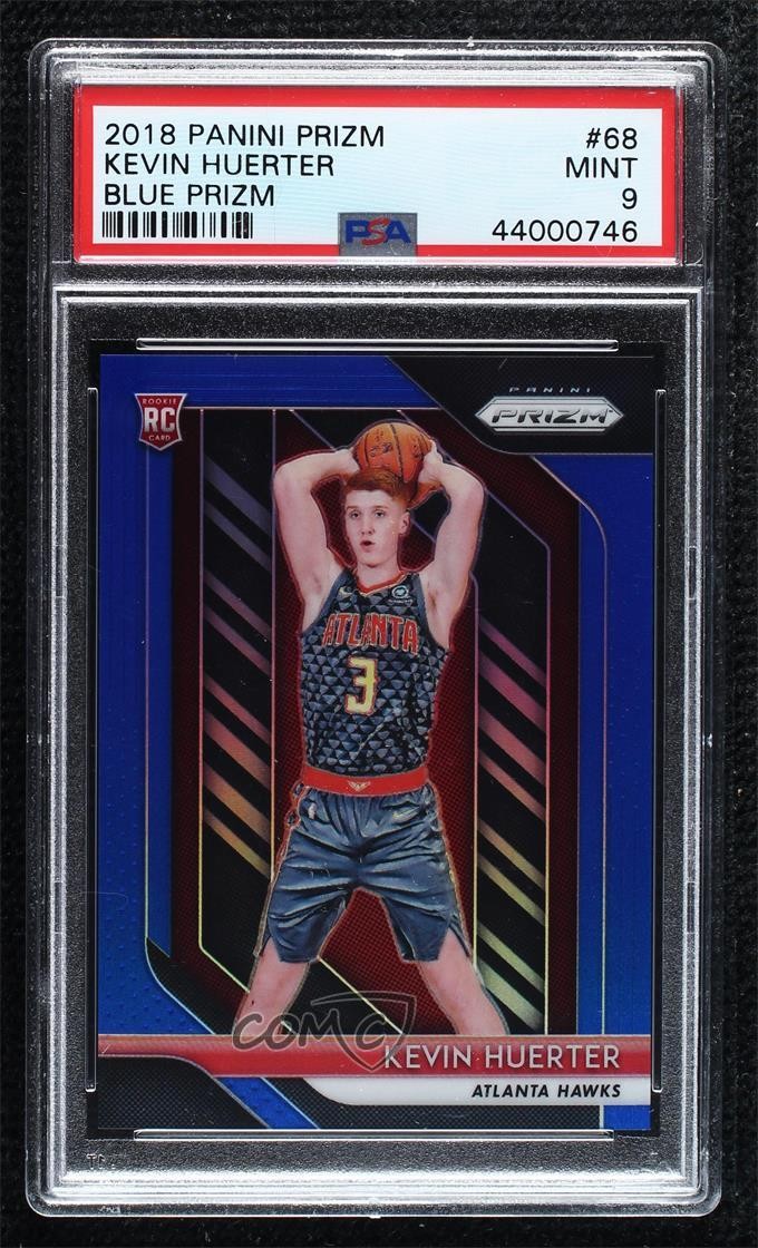 2018-19 Panini Prizm Blue Prizm 118/199 Kevin Huerter #68 PSA 9 MINT ya6