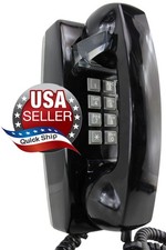 Vintage Northern Telecom Black Wall Mounted Push Button Telephone • Refurbished