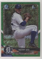 2018 Bowman Chrome Prospects Green Shimmer Refractor /99 Gregory Soto s3g