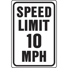 Hy-Ko™ Speed Limit 10 Mph Sign 12" x 18" (1 pc.)