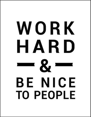 WESTBROOK DESIGN STUDIO Work Hard & Be Nice Motivational Word Wall Art Print ...