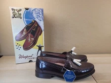 Bass Burgundy Grammer Tassel Loafers Shoes Mens Size 9 2E Wide