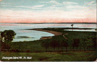 Chebeague Island ME The Hook Postcard Unposted Handwritten Back Vintage Scenic