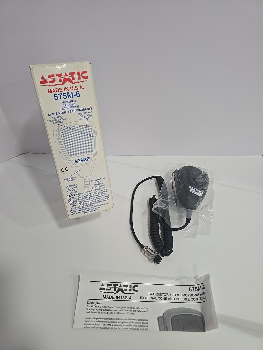 Astatic 575M-6 mic NOS Never Wired Tone Control Astatics RAREST Microphone NEW. Available Now for $399.99