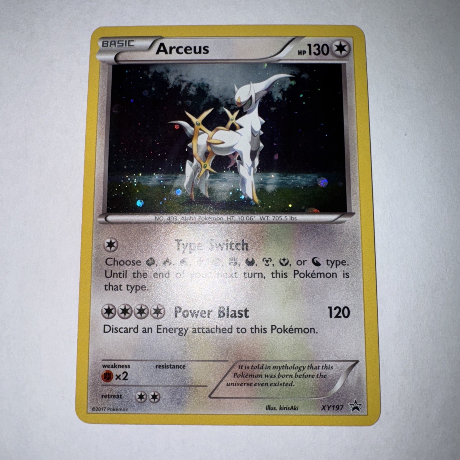 Pokemon TCG Arceus XY197 Blackstar Promo 2017 NM