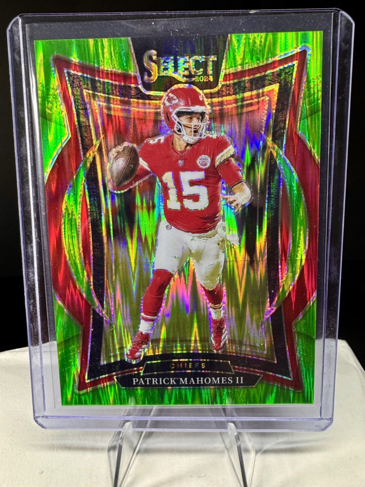 2024 Panini Select Patrick Mahomes Green Shock /599 #33 Chiefs