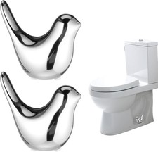 2 Pcs Ceramic Bird Toilet Bolt Covers Decorative Replacement Toilet Screw Cover