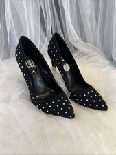 New DKNY Studded Pointed Toe Women s Black Heel Pumps Size 8