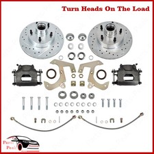 For 49-54 Chevy Car53-62 Corvette Disc Brake Conversion Kit Fr Drilledslotted