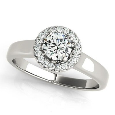 Top Qualität! Halo-Verlobungsring 2 kt DE/VS im Labor gezüchteter Rundschliff Diamant Platin