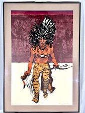 Original Signed and Numbered Serigraph by Dean Meeker Titled War Eagle. Signed