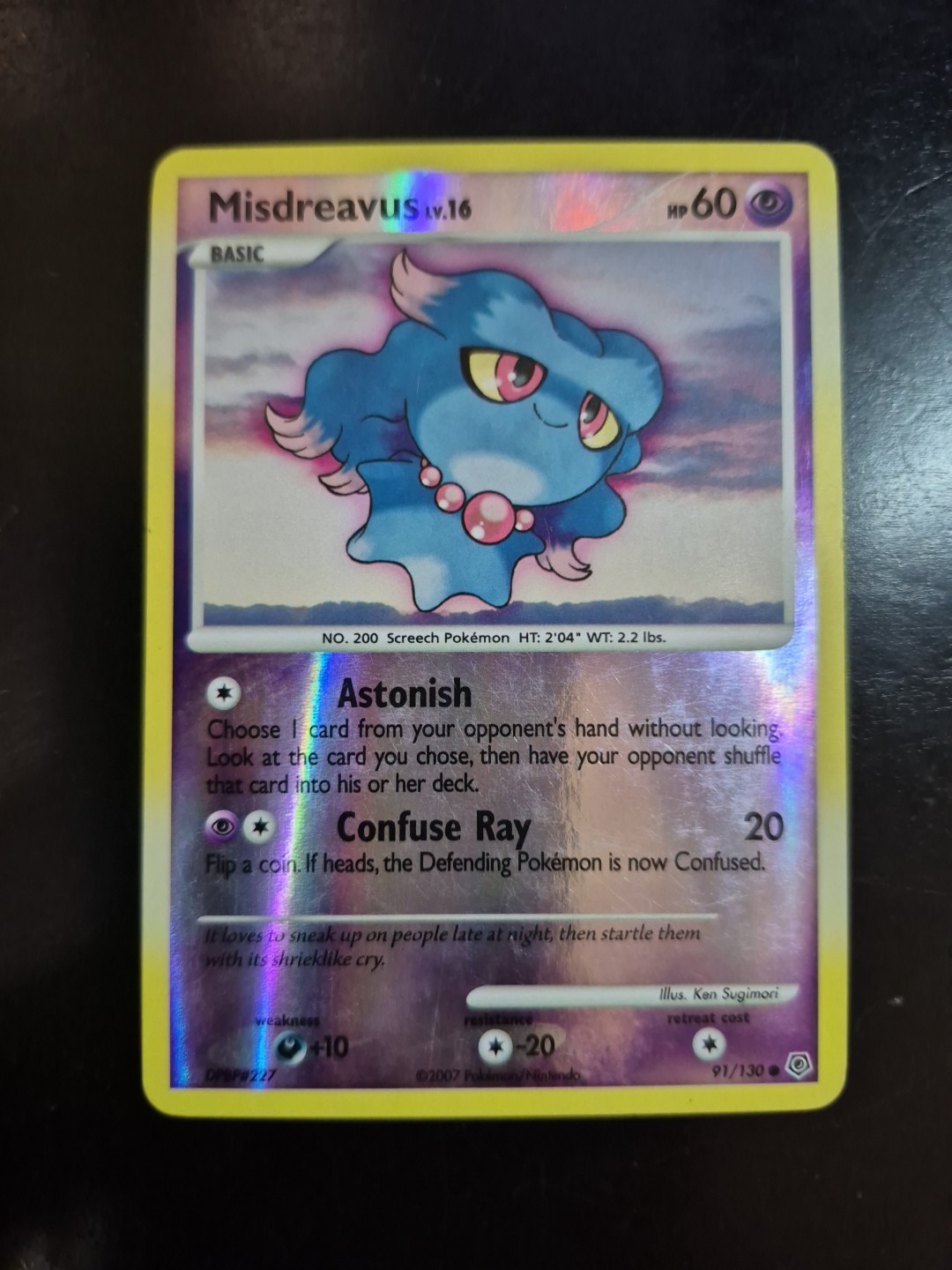 Pokemon - Misdreavus - Diamond & Pearl 91/130 - Reverse Holo - LP