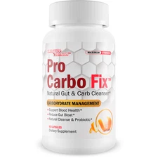 Pro Carbo Fix - Natural Gut & Carb Cleanse Supplement - Plant Based Formula
