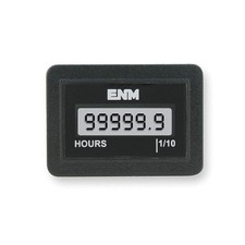 ENM T1141BB Hour Meter,LCD,Flush Mount,LCD,6 Digit 2PAR6