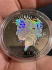 1922 Peace Dollar Black Ruthenium Silver Hologram HoloNight Edition $1 Coin