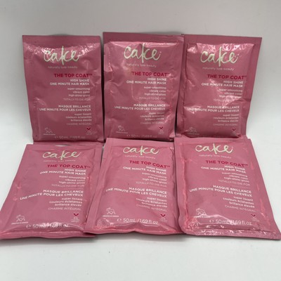 Cake Beauty The Top Coat One Minute High Shine Hair Mask, 1.69 Ounce 6 Pack