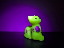 Fenton Bermese Cat Glass Figurine Hand Painted and Signed By D. Robinson.