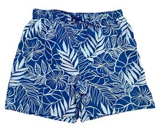 Nautica Men's Blue Tropical Print Bathing Shorts Swim Trunks Mesh Lined XL