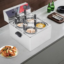 Commercial Noodle Cooking Machine Electric Pasta Cookers  w/ 4 Strainer Baskets