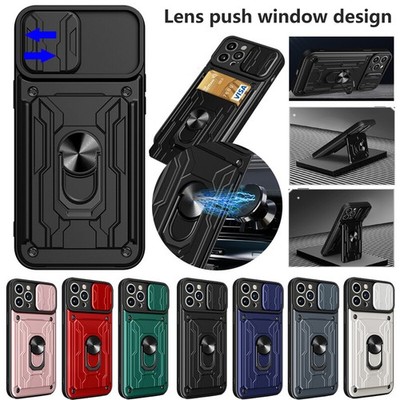 For iPhone 17 16e 15 14 Plus 13 12 Pro Max Case Shockproof Ring Stand Cover