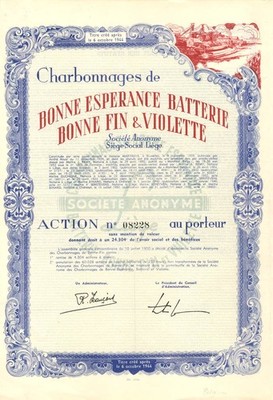Charbonnages de Bonne Esperance Batterie Bonne Fin and Violette - Foreign Stoc