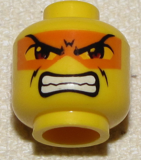 LEGO NEW MINIFIGURE HEAD NINJA DUAL FACE ORANGE MASK | eBay