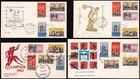 ITALY ITALY REPUBLIC 1959 PRE-OLYMPIC 4 FDC DIFFERENT EDITIONS