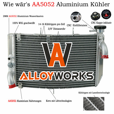 Ganz-Alu Rennsport Kühler Für Honda CBR600 F4i 2001~07 2001 2002 2005 2007