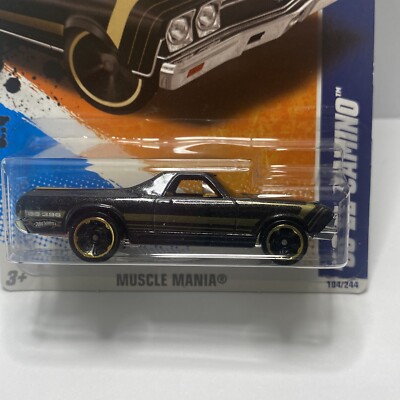 HOT WHEELS MUSCLE MANIA '11- '68 CHEVY EL CAMINO (Black/Gold) | eBay