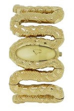 Roberto Cavalli R7253195517 Cleopatra Women's Gold Tone Snake Bracelet Watch