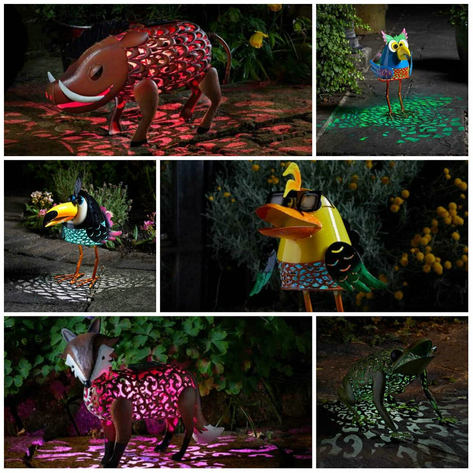 Solar Garden Ornaments Outdoor Decor Light Up Animal Statues LED Figures Sheep - Image 3 of 4