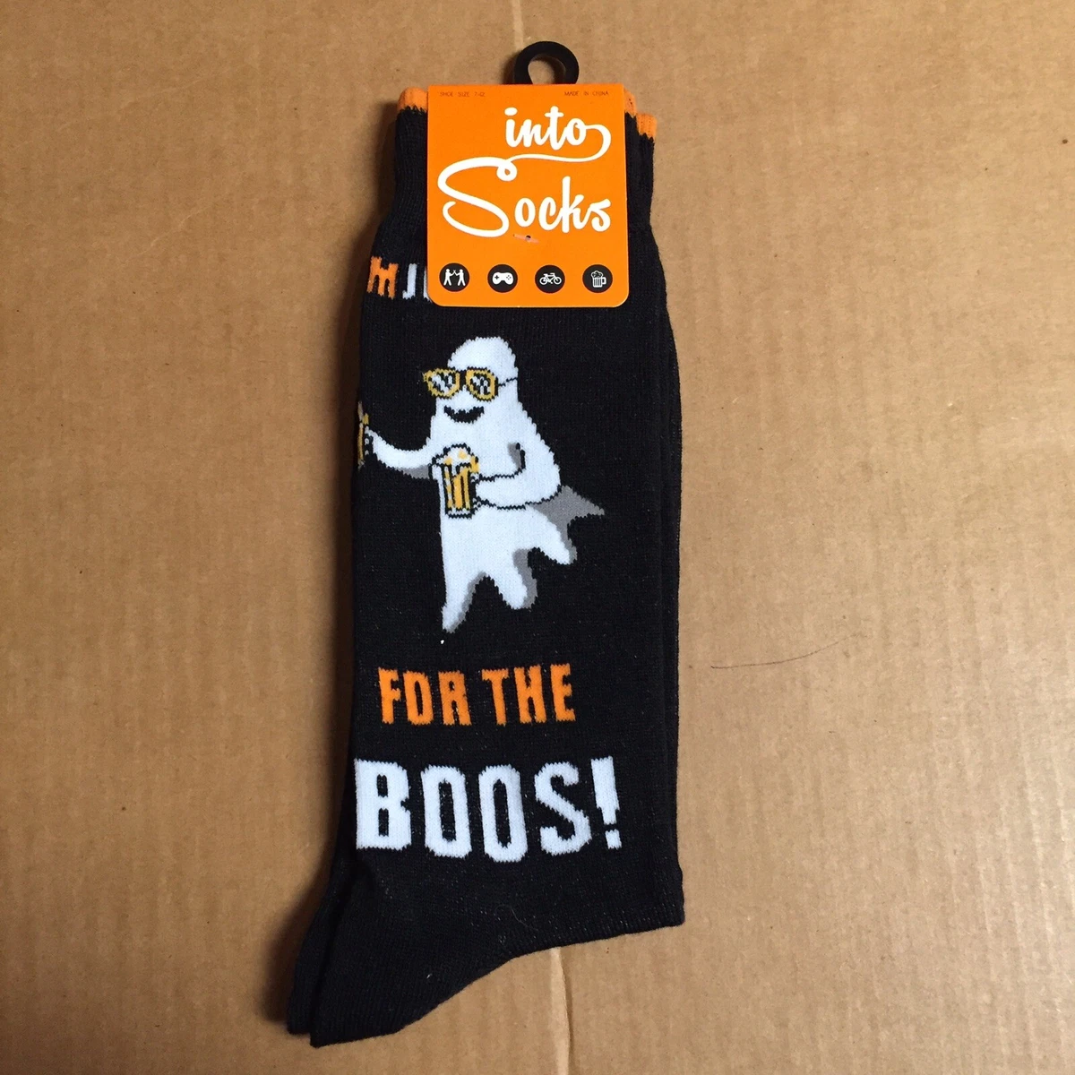 Into Socks Halloween I m Just Here For The Boos Size 6 12 Men s