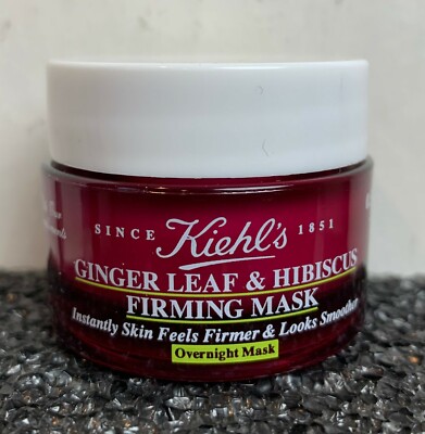 KIEHL'S Ginger Leaf & Hibiscus Firming Mask Travel Trial Size 0.5 fl oz / 14 mL