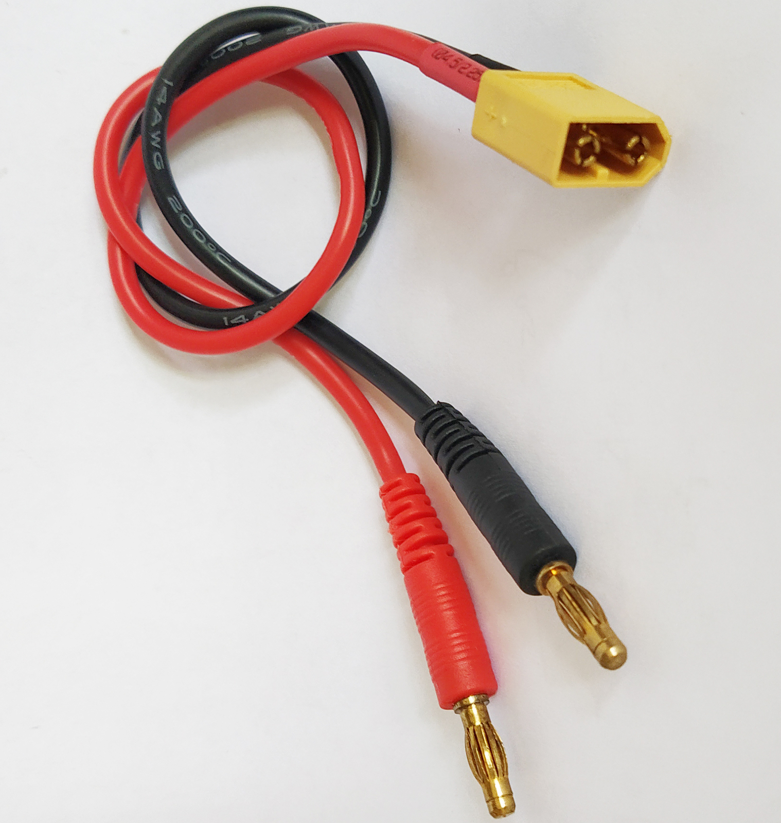 XT60 Male Battery Charger Charging Cable to 4mm Bullet Banana DJI