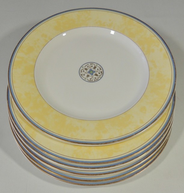 6 Villeroy & Boch Bone China Heinrich Villa Cannes 8 3/8" Salad Plates EUC eBay