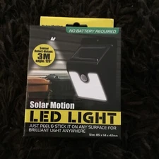 Solar MOTION LED Light ~ Peel & Stick~ stairs,sheds, Front/back Doors ~ BRIGHT
