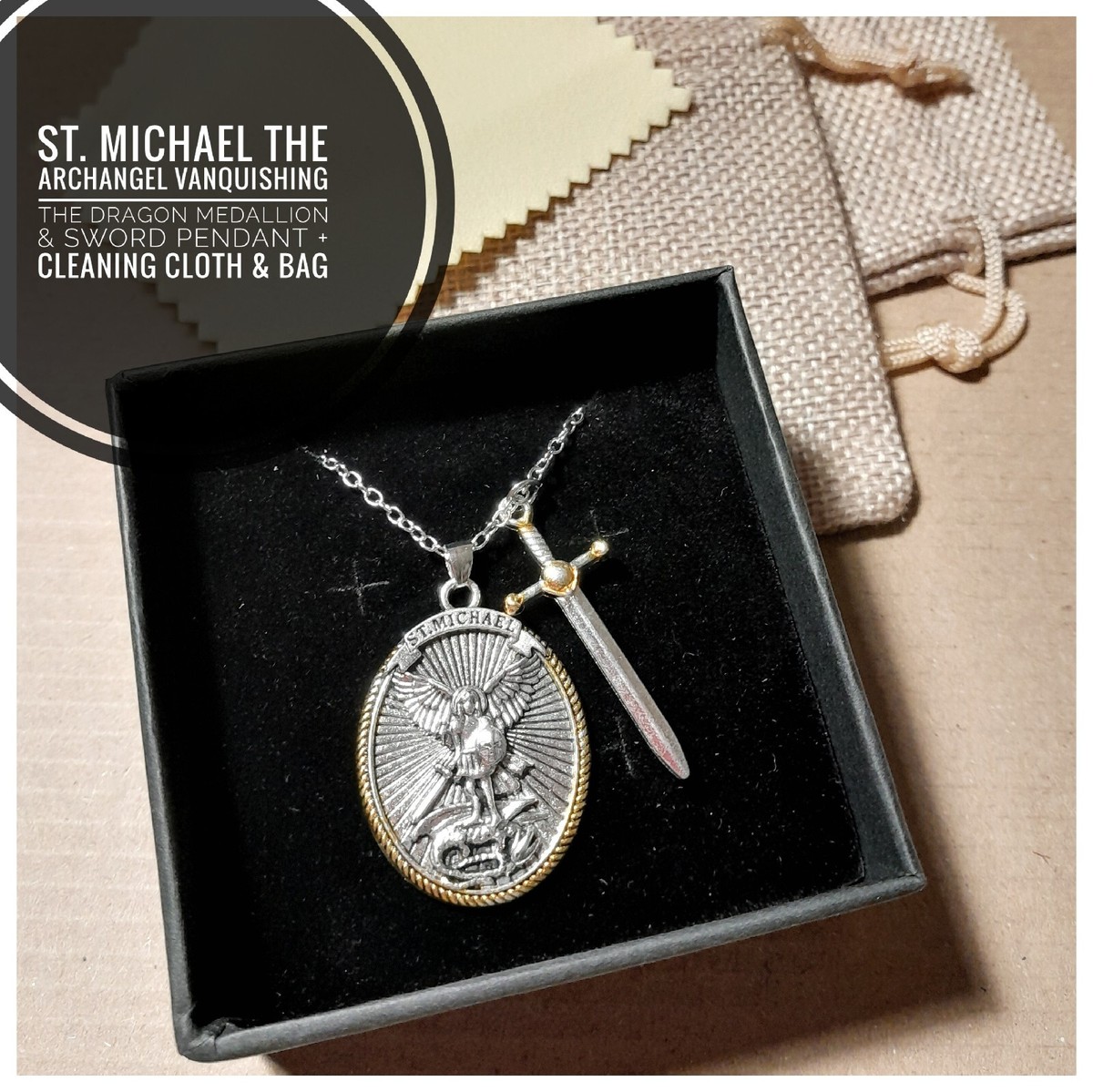 Collana Stile Vintage In Bronzo Con Ciondolo Angelo Custode Azzurr... | Su MissHobby