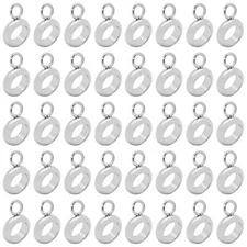 100pcs Stainless Steel Bail Beads Bail Tube Beads Column Spacer Beads with Lo...