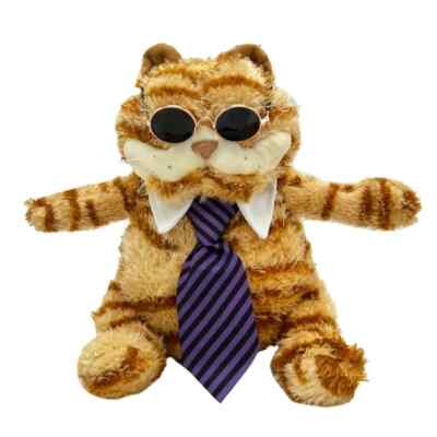 Orange Fat Cat Plush Stuffed Animal The Sir Edition with Tie and Sunglasses 12in